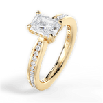 Katelyn Radiant Cut Lab Grown Diamond 18Kt Yellow Gold Engagement Ring - View 2