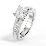 Lynn Princess Cut Lab Grown Diamond Platinum Engagement Ring - View 2