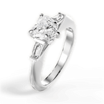 Emily Heart Cut Lab Grown Diamond 18Kt White Gold Engagement Ring - View 2