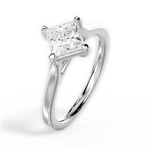 Bernadette Princess Cut Lab Grown Diamond 18Kt White Gold Engagement Ring - View 4