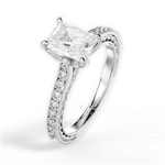 Gilda Radiant Cut Lab Grown Diamond Platinum Engagement Ring - View 2