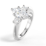 Dorothy Marquise Cut Lab Grown Diamond 18Kt White Gold Engagement Ring - View 4