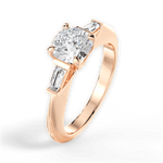 Emily Cushion Cut Lab Grown Diamond 18Kt Rose Gold Engagement Ring - View 2