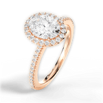 Joanne Oval Cut Lab Grown Diamond 18Kt Rose Gold Engagement Ring - View 2