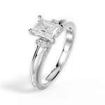 Florence Radiant Cut Lab Grown Diamond Platinum Engagement Ring - View 4