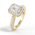 Kim Radiant Cut Lab Grown Diamond 18Kt Yellow Gold Engagement Ring - View 4