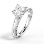 Carrie Asscher Cut Lab Grown Diamond Platinum Engagement Ring - View 3