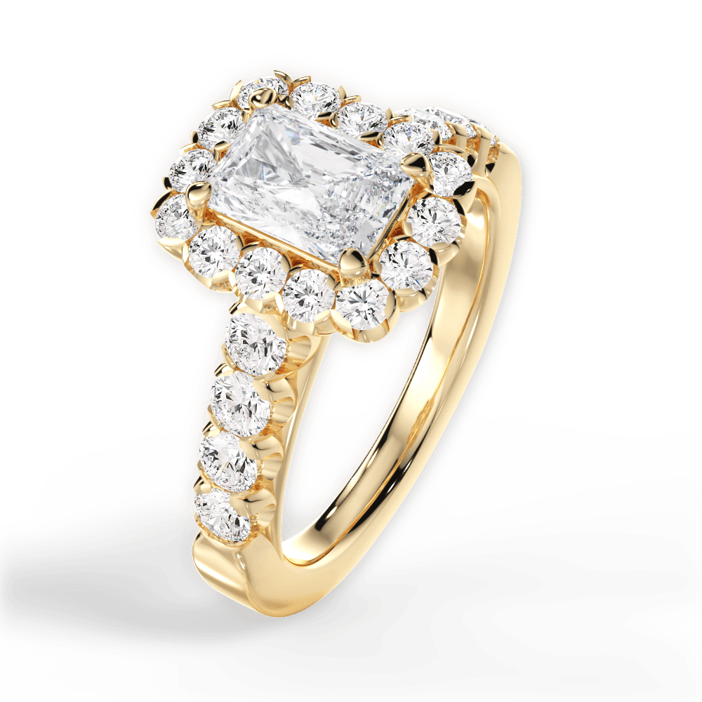 Lacey Radiant Cut Lab Grown Diamond 18Kt Yellow Gold Engagement Ring - View 4