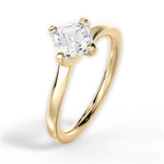 Ashley Asscher Cut Lab Grown Diamond 18Kt Yellow Gold Engagement Ring - View 3