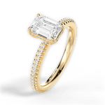 Helen Emerald Cut Lab Grown Diamond 18Kt Yellow Gold Engagement Ring - View 4