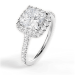 Ingrid Princess Cut Lab Grown Diamond 14Kt White Gold Engagement Ring - View 4