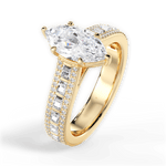 Lynn Marquise Cut Lab Grown Diamond 18Kt Yellow Gold Engagement Ring - View 2