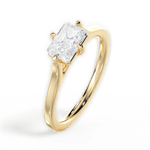 Bernadette Radiant Cut Lab Grown Diamond 18Kt Yellow Gold Engagement Ring - View 4