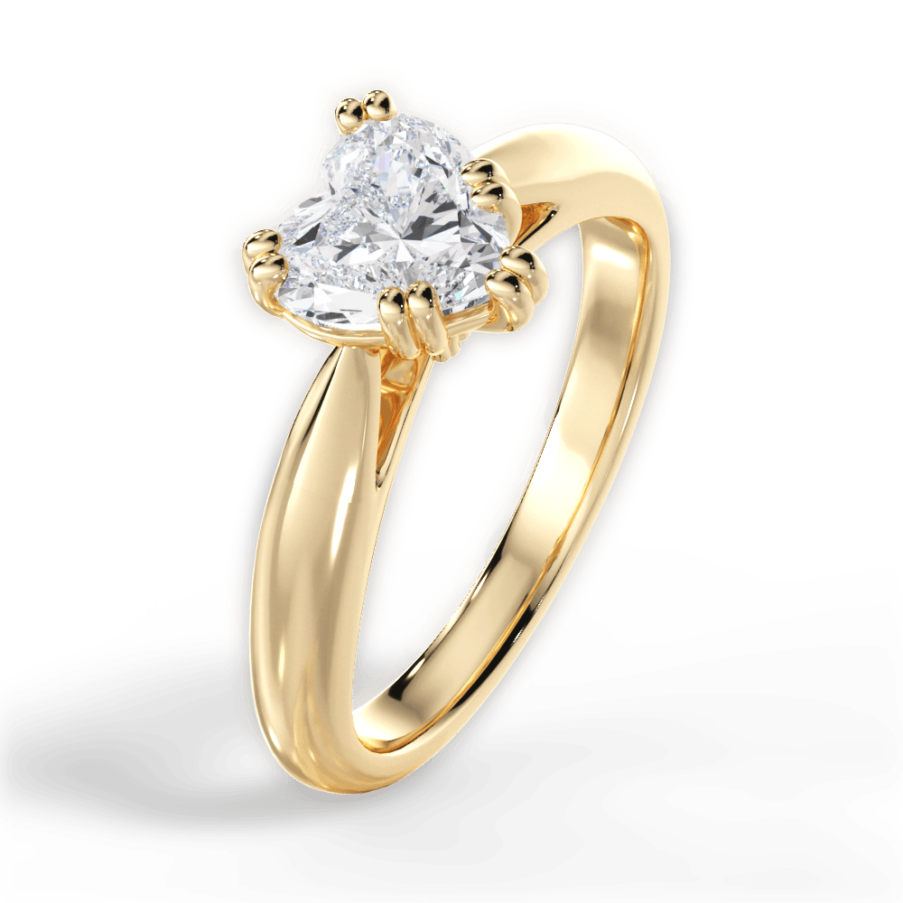 Gillian Heart Cut Lab Grown Diamond 18Kt Yellow Gold Engagement Ring - View 2