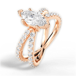 Lauren Marquise Cut Lab Grown Diamond 18Kt Rose Gold Engagement Ring - View 3