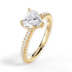 Helen Heart Cut Lab Grown Diamond 18Kt Yellow Gold Engagement Ring - View 4