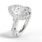 Irene Marquise Cut Lab Grown Diamond 14Kt White Gold Engagement Ring - View 3