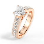 Lynn Heart Cut Lab Grown Diamond 18Kt Rose Gold Engagement Ring - View 2