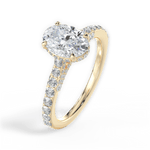 Laura Oval Cut Lab Grown Diamond 18Kt Yellow Gold Engagement Ring - View 2