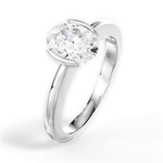 Bridget Oval Cut Lab Grown Diamond Platinum Engagement Ring - View 3