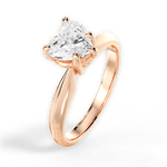Diana Heart Cut Lab Grown Diamond 18Kt Rose Gold Engagement Ring - View 4