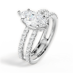 Christie Marquise Cut Lab Grown Diamond 18Kt White Gold Engagement Ring - View 3