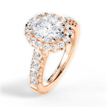 Lacey Oval Cut Lab Grown Diamond 18Kt Rose Gold Engagement Ring - View 4