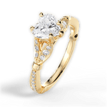 Geraldine Heart Cut Lab Grown Diamond 18Kt Yellow Gold Engagement Ring - View 4