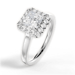 Fiona Princess Cut Lab Grown Diamond 14Kt White Gold Engagement Ring - View 2