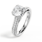 Deborah Cushion Cut Lab Grown Diamond 14Kt White Gold Engagement Ring - View 3