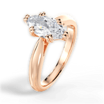 Gillian Marquise Cut Lab Grown Diamond 18Kt Rose Gold Engagement Ring - View 4
