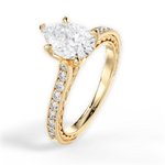 Gilda Pear Cut Lab Grown Diamond 18Kt Yellow Gold Engagement Ring - View 2