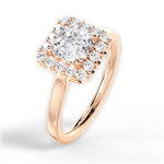 Fiona Asscher Cut Lab Grown Diamond 18Kt Rose Gold Engagement Ring - View 2