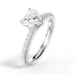 Giselle Heart Cut Lab Grown Diamond 18Kt White Gold Engagement Ring - View 4