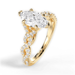 Justine Marquise Cut Lab Grown Diamond 18Kt Yellow Gold Engagement Ring - View 3