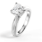 Beverly Heart Cut Lab Grown Diamond 18Kt White Gold Engagement Ring - View 4
