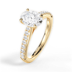 Elizabeth Oval Cut Lab Grown Diamond 18Kt Yellow Gold Engagement Ring - View 2
