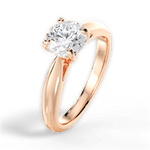 Colleen Round Cut Lab Grown Diamond 18Kt Rose Gold Engagement Ring - View 2