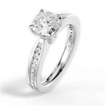 Katelyn Cushion Cut Lab Grown Diamond 18Kt White Gold Engagement Ring - View 2