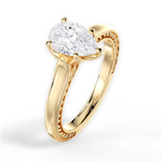Carrie Pear Cut Lab Grown Diamond 18Kt Yellow Gold Engagement Ring - View 4