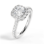 Ingrid Asscher Cut Lab Grown Diamond Platinum Engagement Ring - View 4