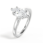Angie Marquise Cut Lab Grown Diamond Platinum Engagement Ring - View 3