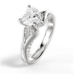 Isabel Heart Cut Lab Grown Diamond 14Kt White Gold Engagement Ring - View 2
