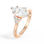 Celeste Marquise Cut Lab Grown Diamond 18Kt Rose Gold Engagement Ring - View 3