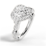 Irene Heart Cut Lab Grown Diamond 18Kt White Gold Engagement Ring - View 3