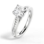 Elena Asscher Cut Lab Grown Diamond 14Kt White Gold Engagement Ring - View 3