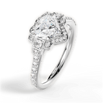 Joyce Heart Cut Lab Grown Diamond 18Kt White Gold Engagement Ring - View 3