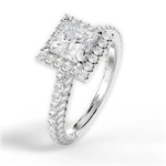 Kim Princess Cut Lab Grown Diamond Platinum Engagement Ring - View 2