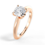 Diana Cushion Cut Lab Grown Diamond 18Kt Rose Gold Engagement Ring - View 4