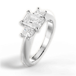 Dorothy Radiant Cut Lab Grown Diamond 14Kt White Gold Engagement Ring - View 4